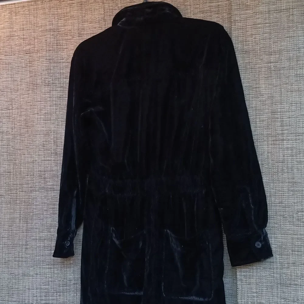 NWT Universal Thread Black Velvet Long Sleeve Jumpsuit - Picture 4 of 5